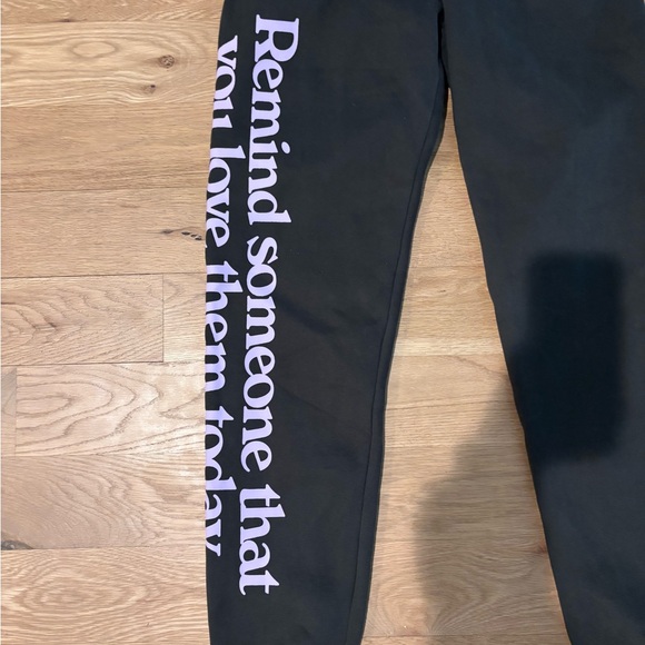 NWT Grey Joggers with Purple Text - Picture 7 of 12